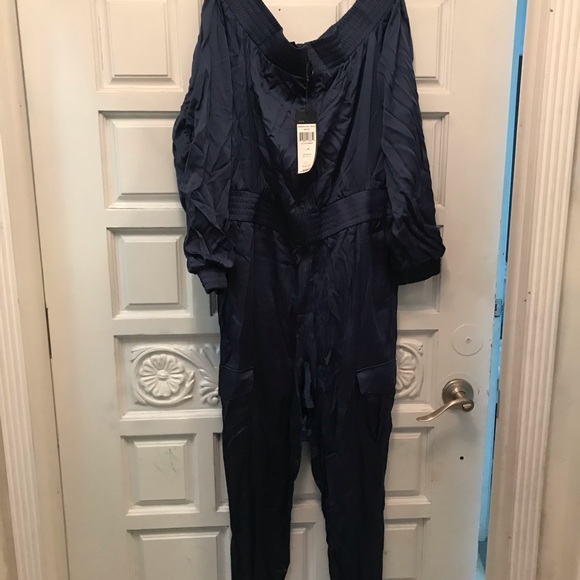 Bcbg NWT off the shoulder jumpsuit. Medium - Picture 2 of 3